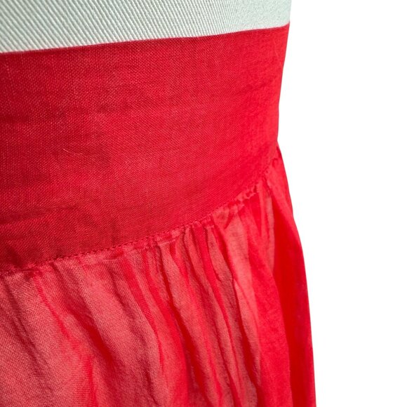Vintage Hostess Half Apron Nylon Sheer w Floral Pocket & Ric Rac Trim Handmade - Picture 6 of 10
